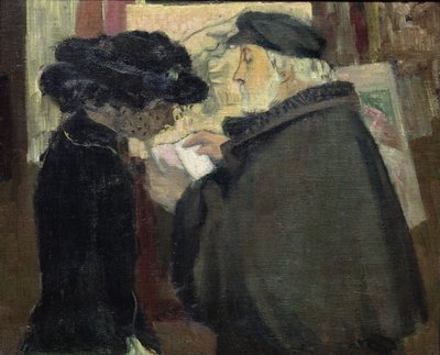 Edgar Degas (1834-1917) mit seinem Modell, ca. 1904 von Maurice Denis